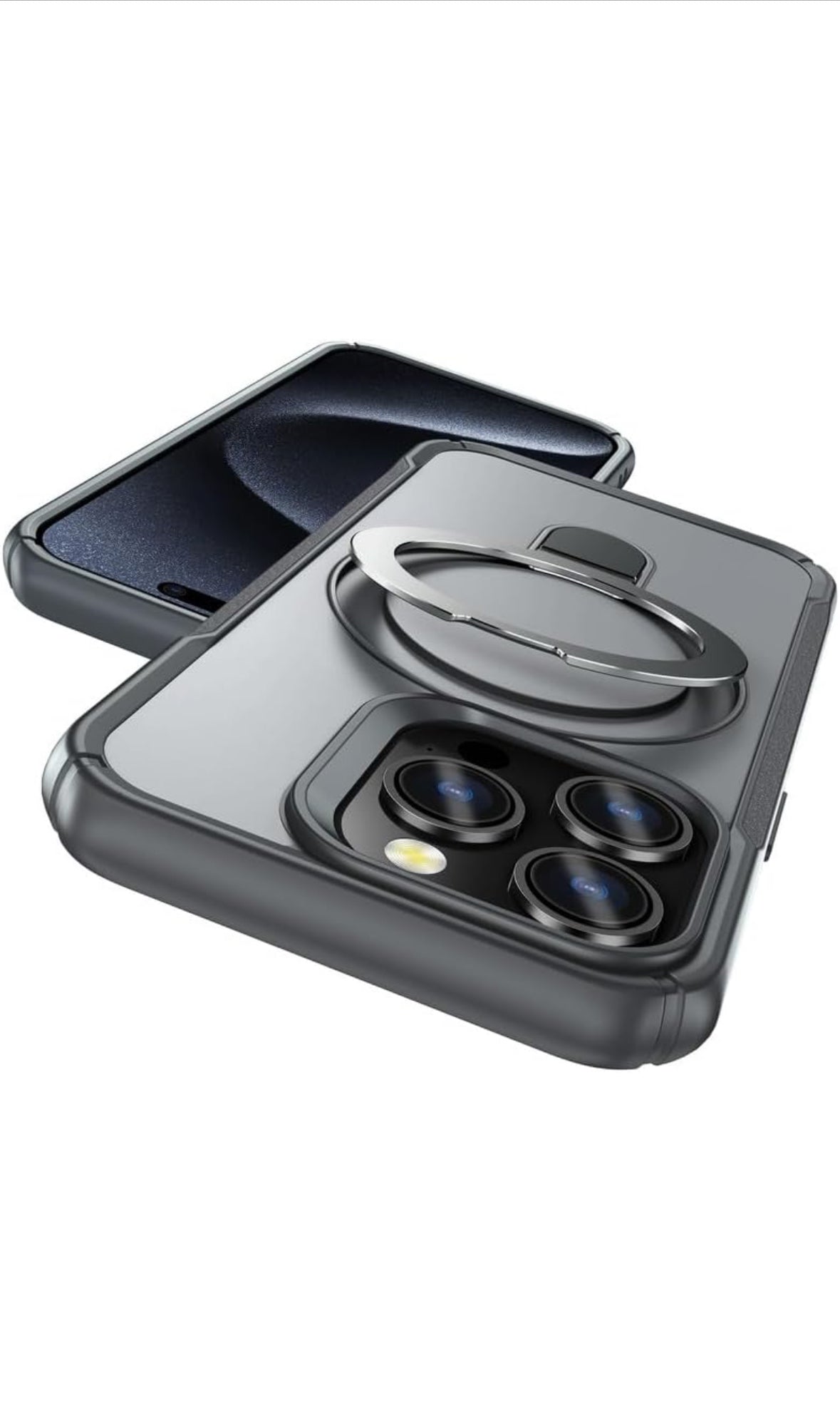 Rugged Armour Protection Case with 90° Rotating Ring Kickstand