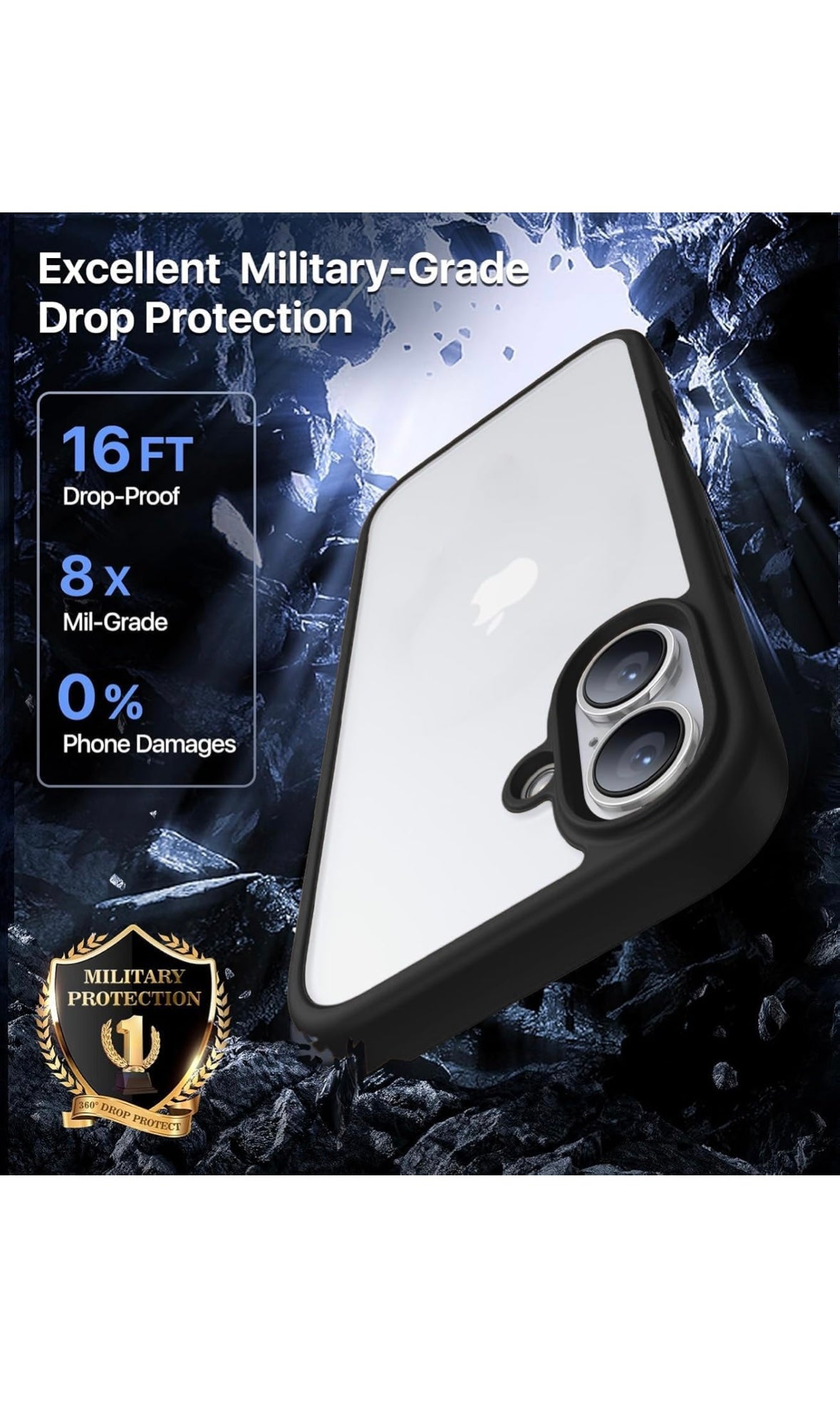 Black Border Clear Case