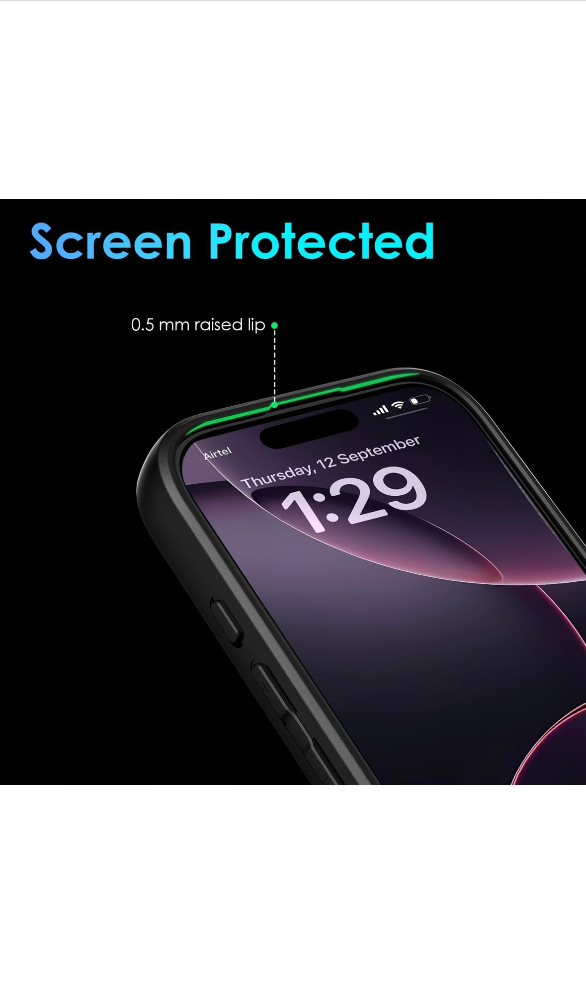 Black Border Clear Case