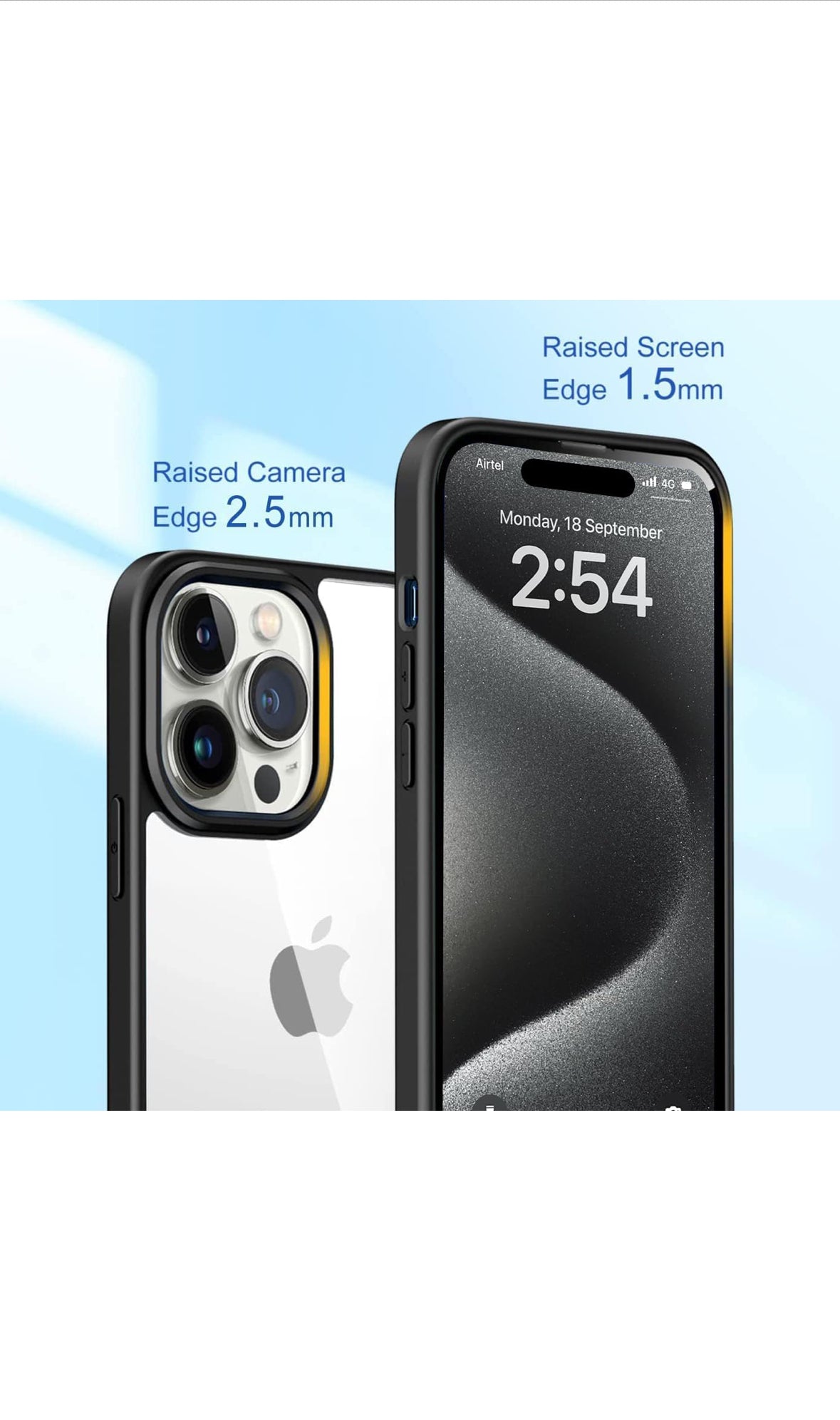 Black Border Clear Case