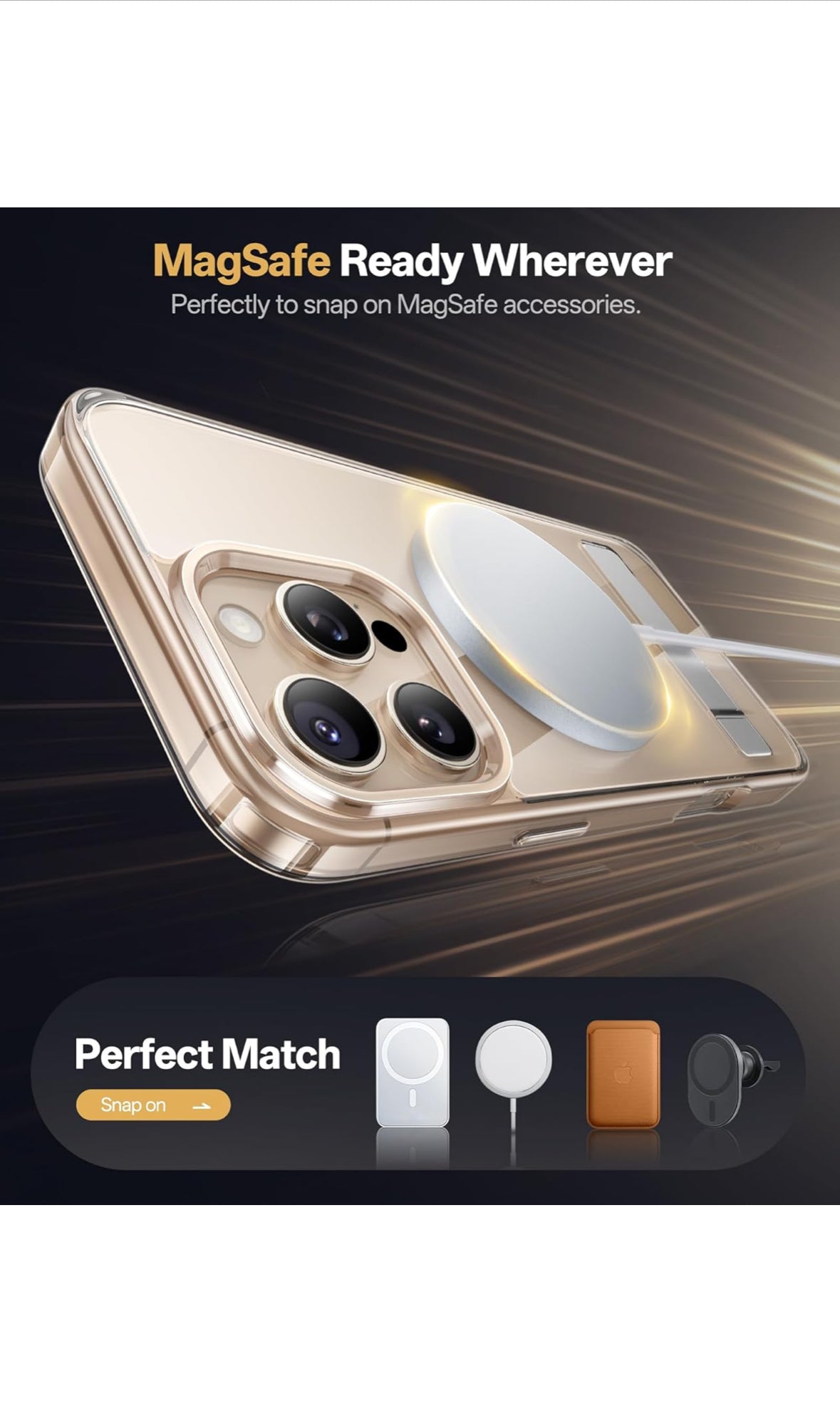 Crystal Clear MagSafe Case With Stand