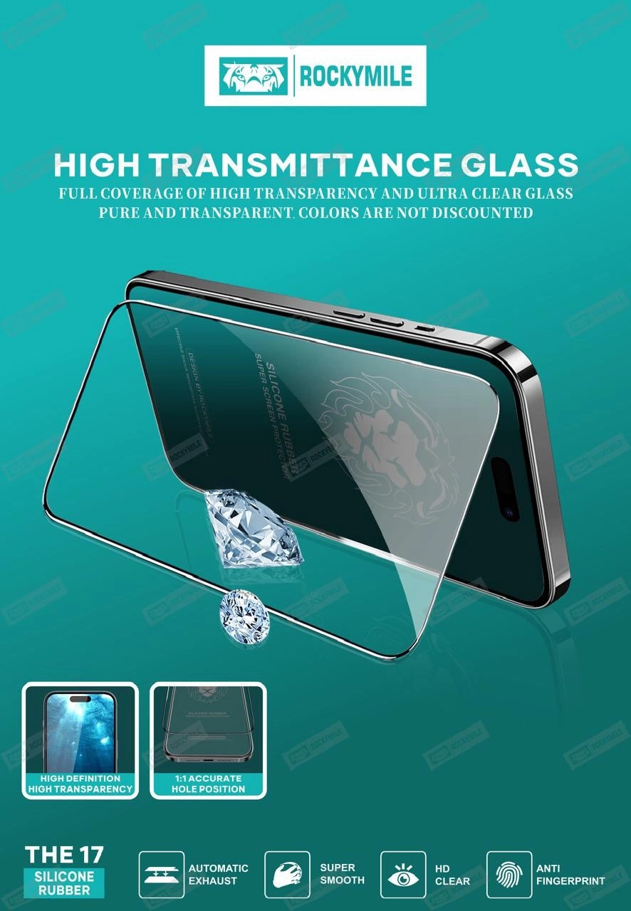 Rubber Silicon Edge Privacy Tempered Glass