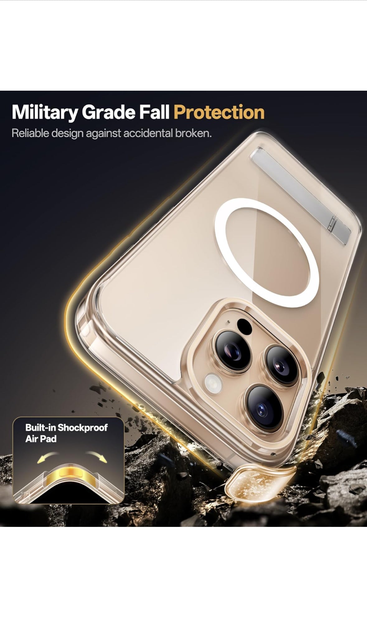 Crystal Clear MagSafe Case With Stand