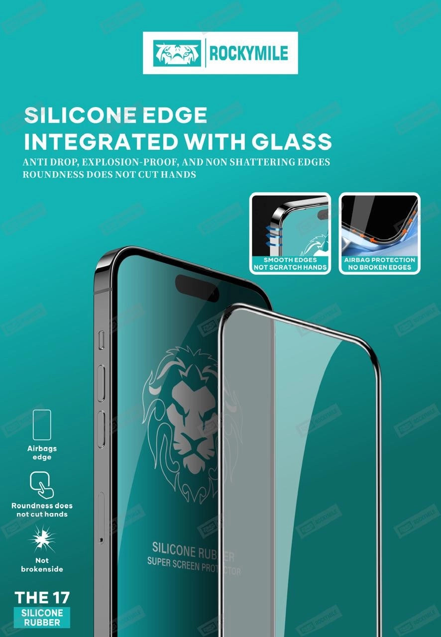 Rubber Silicon Edge Privacy Tempered Glass