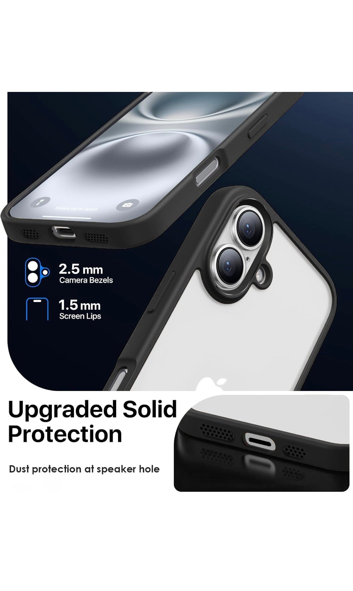 Black Border Clear Case