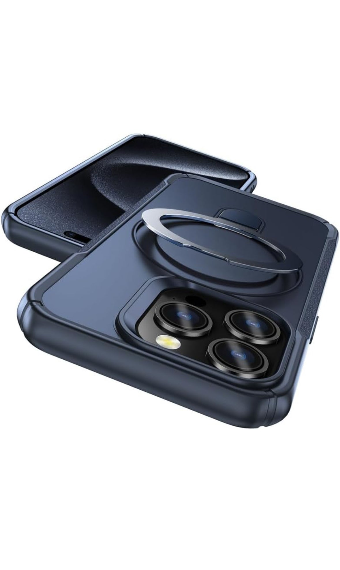 Rugged Armour Protection Case with 90° Rotating Ring Kickstand
